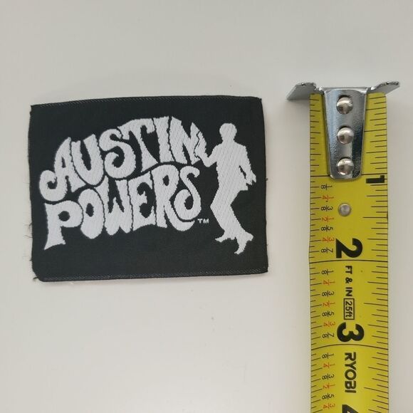 Vintage Y2K Austin Powers The Spy Who Shagged Me Embroidered Patch White Black - Picture 4 of 4